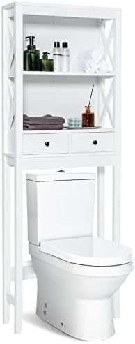 over toilet shelf unit