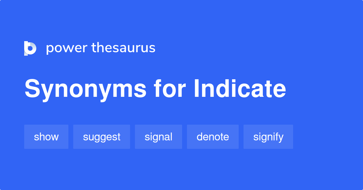 indicate synonyms