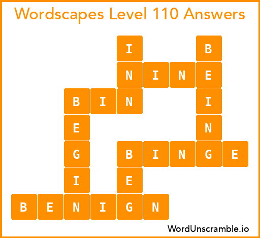 wordscapes level 110