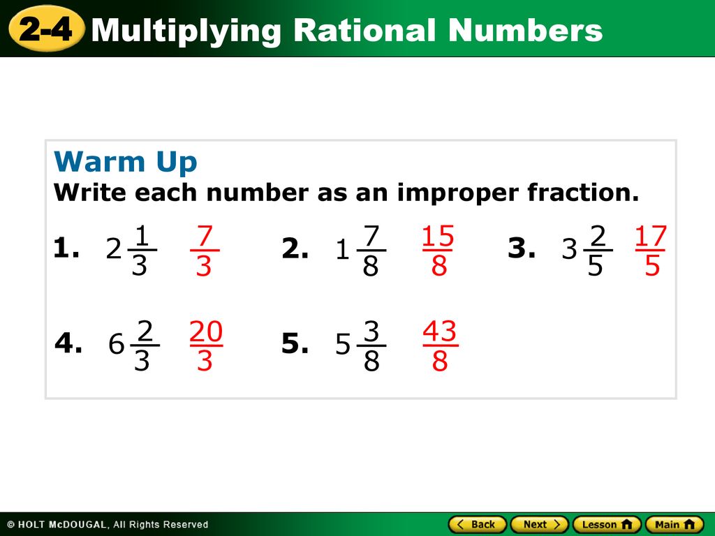 2 3/8 improper fraction