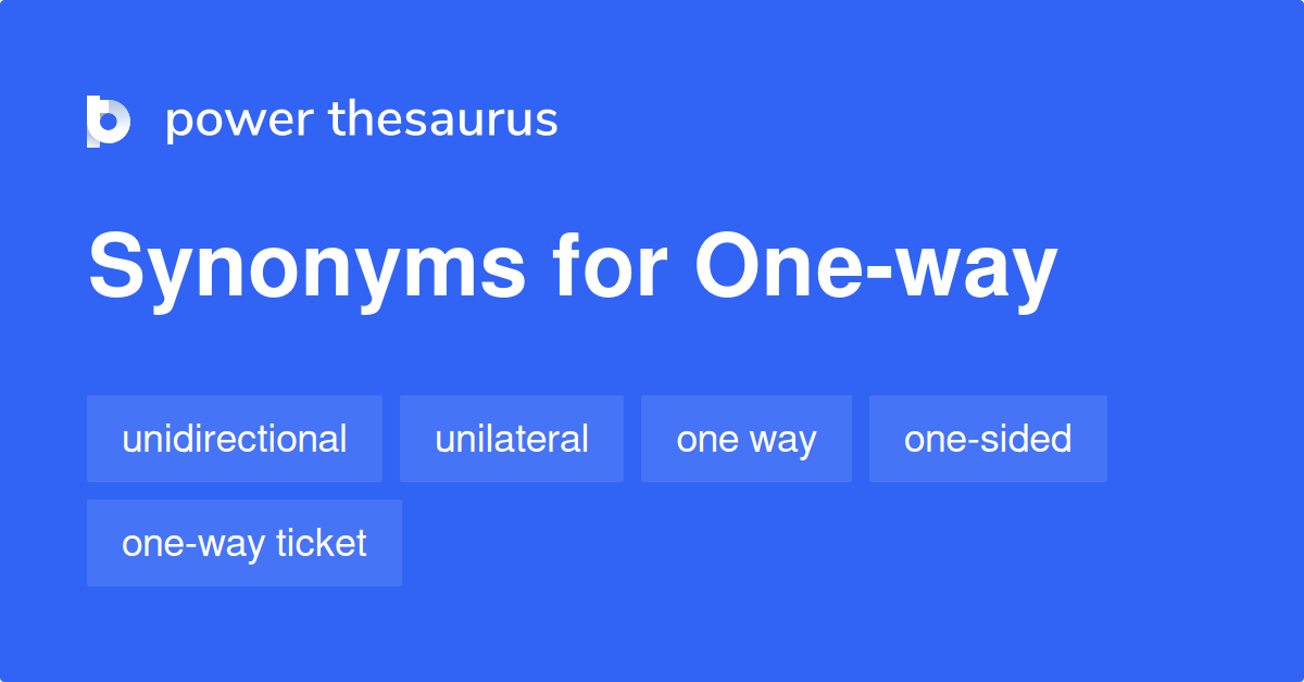 one way synonym