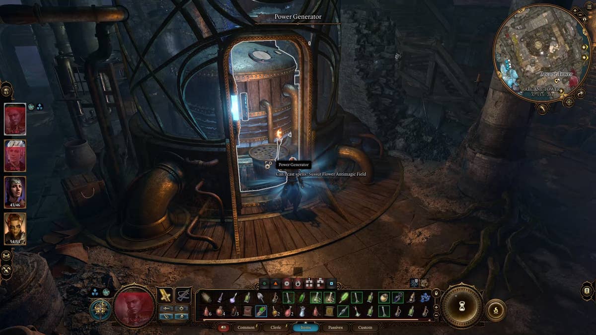 baldurs gate 3 arcane tower power generator