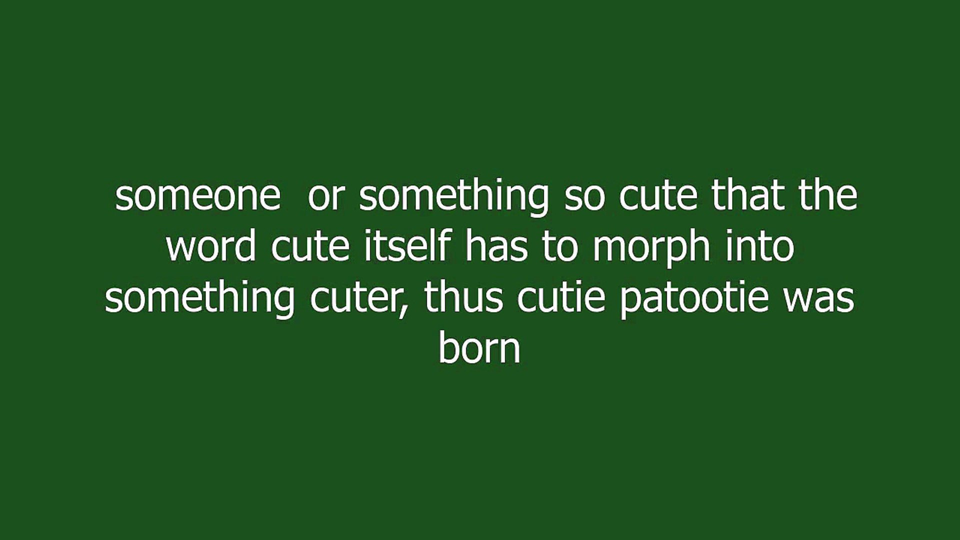 cutie patooties meaning