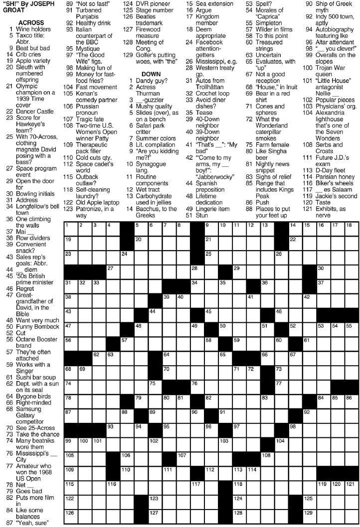 los angeles times crossword