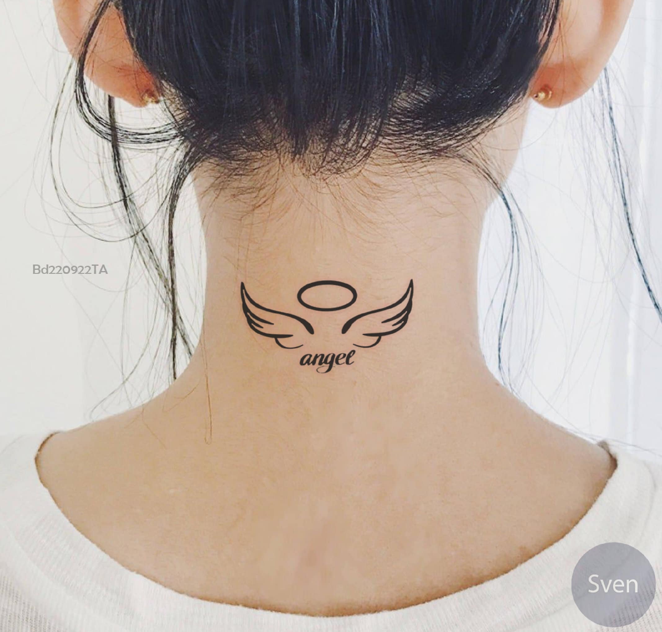 wings halo tattoo