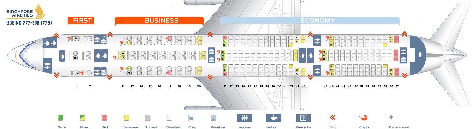 singapore airlines boeing 777 300er seat map