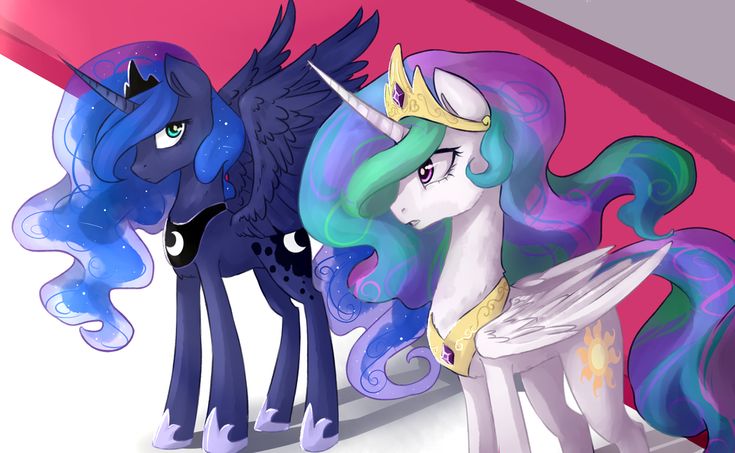 my little pony princess luna and princess celestia