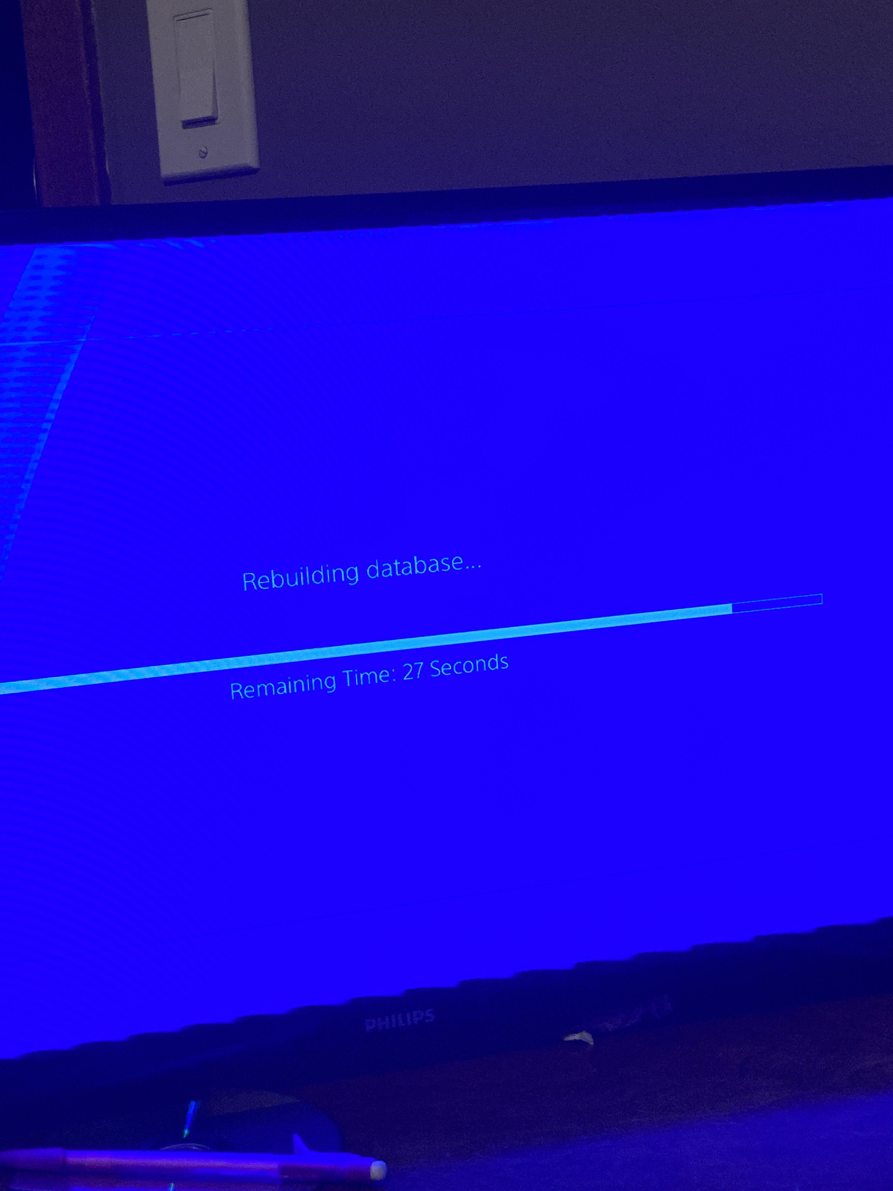 ps4 rebuild database time