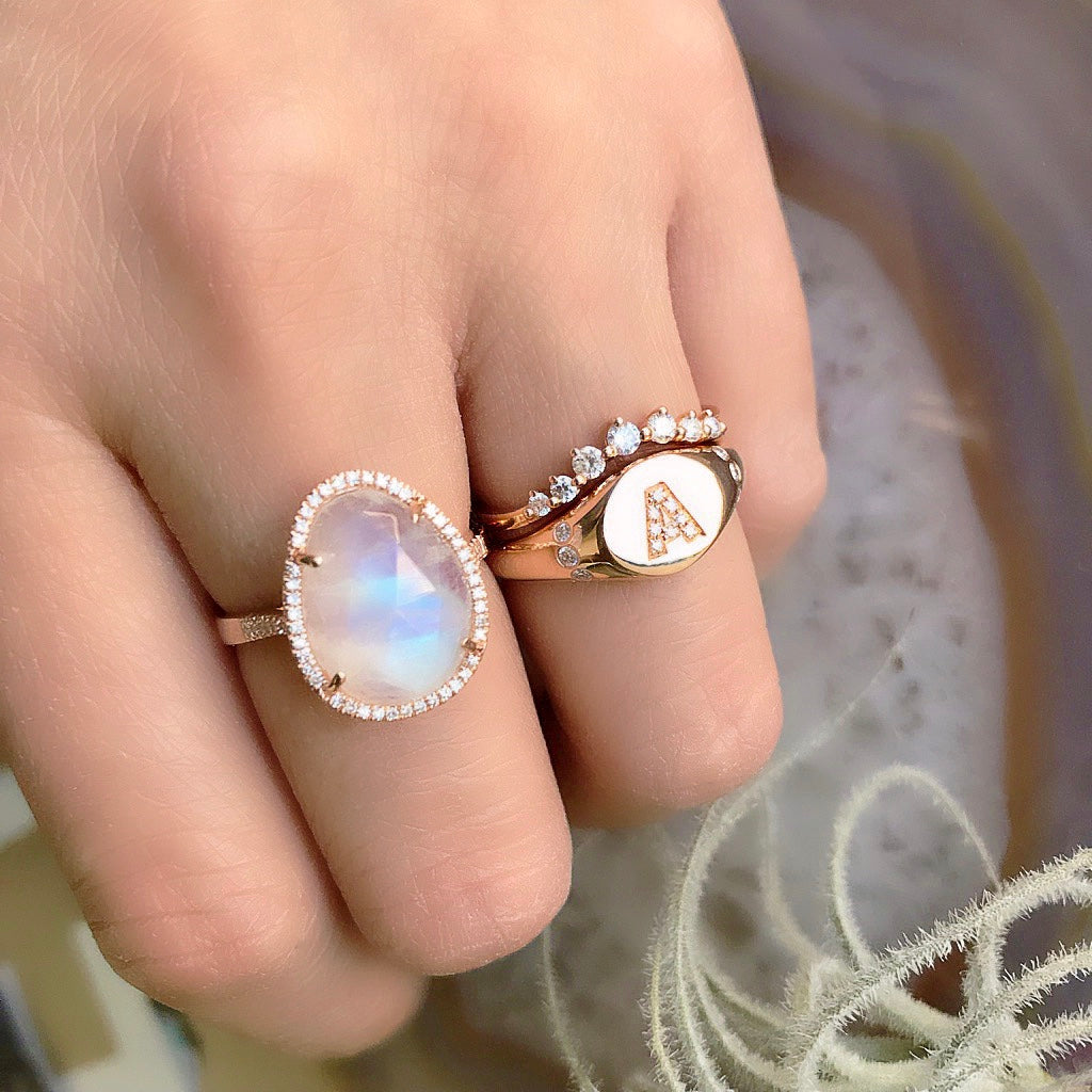 moonstone gemstone ring