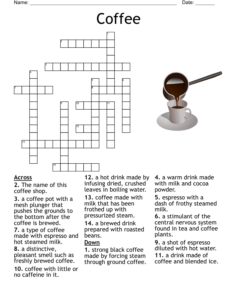 coffee variety crossword clue