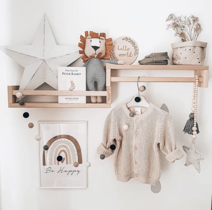 ikea nursery shelves