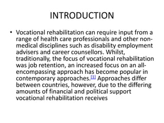 vocational rehabilitation ppt