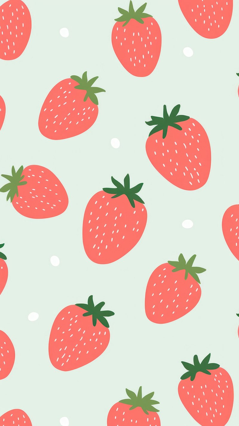 strawberry wallpaper phone