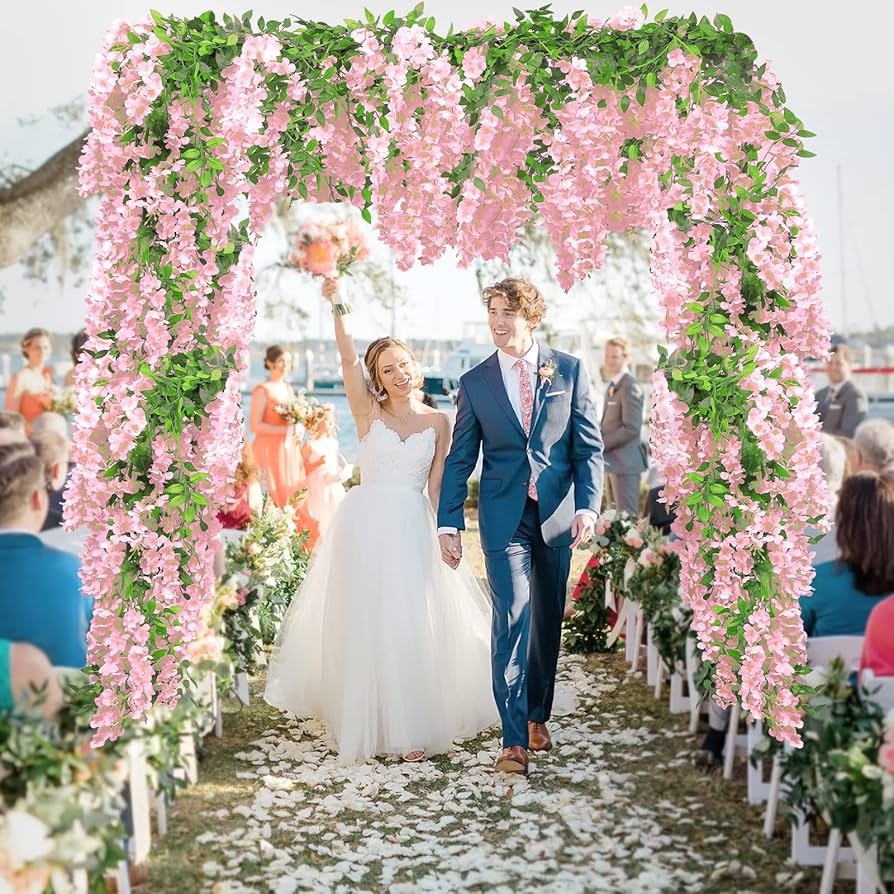 pink wisteria garland