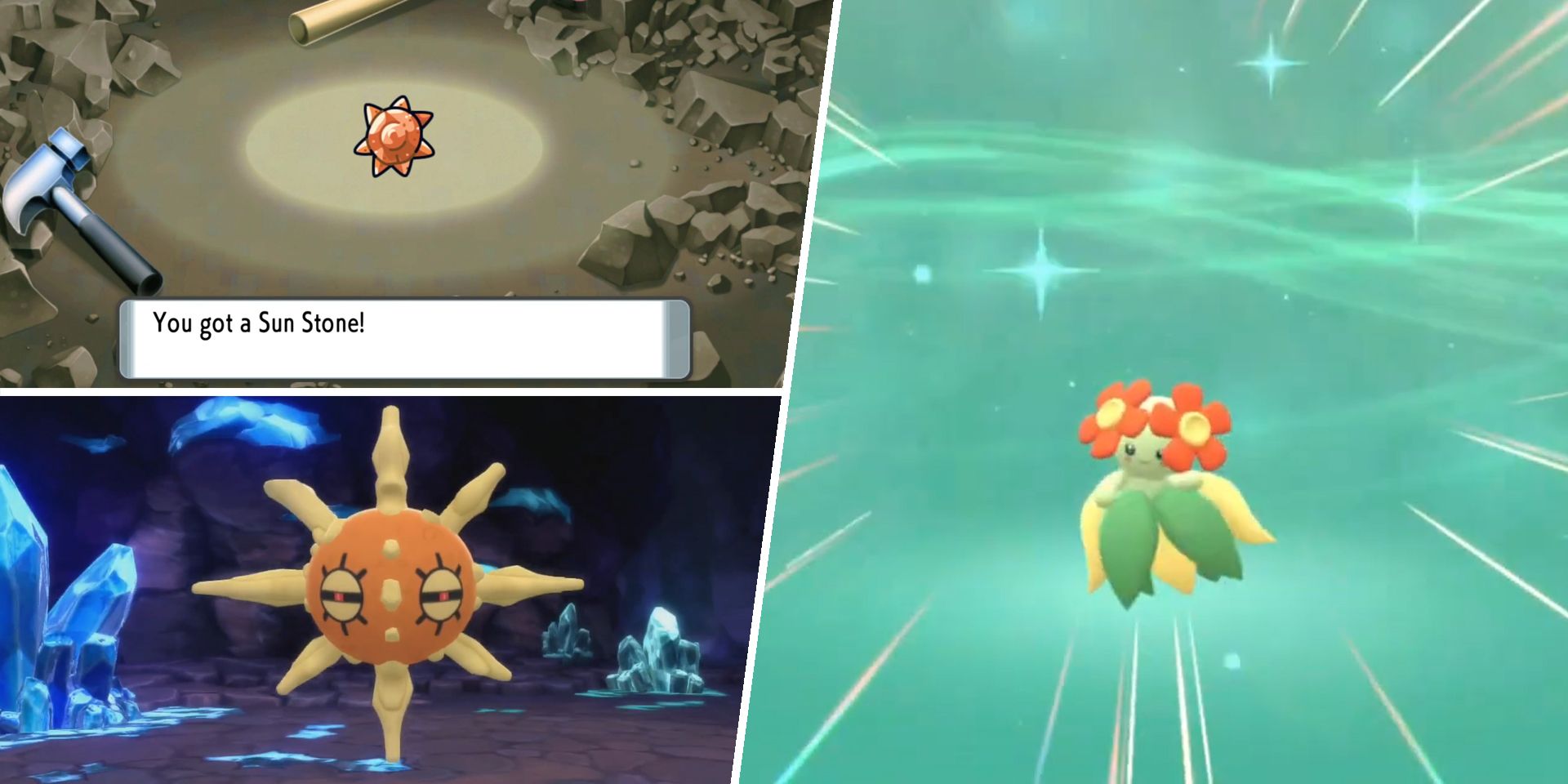 pokemon evolve sun stone