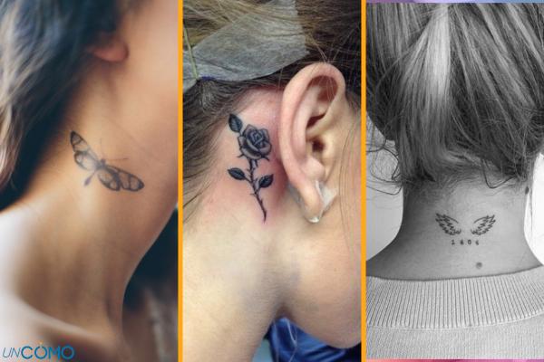 tatuajes cuello mujer delante