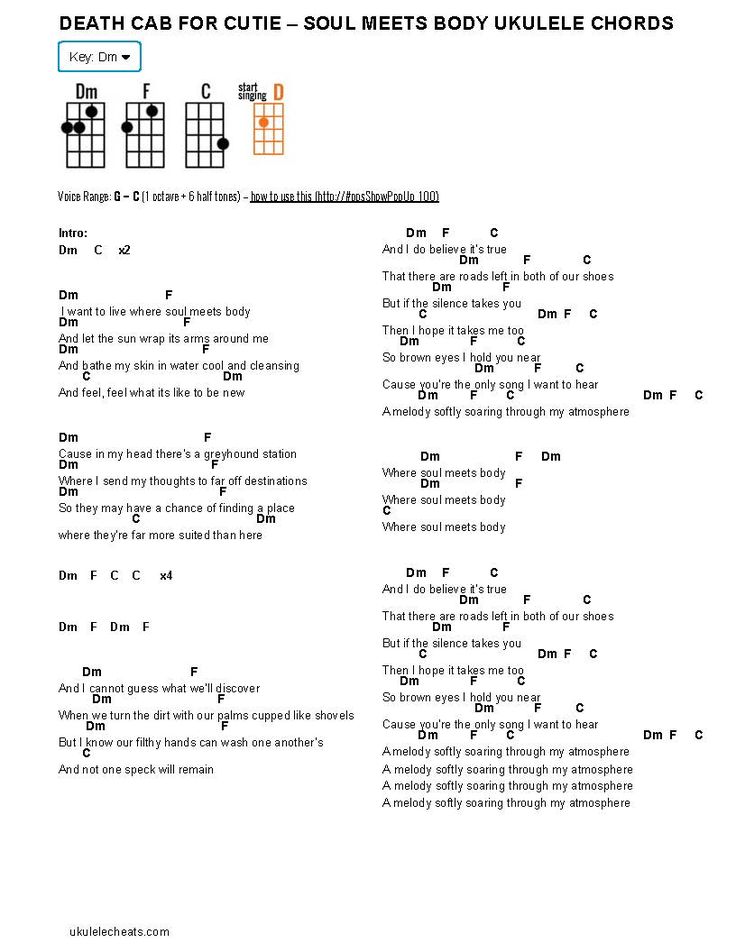 death cab for cutie chords