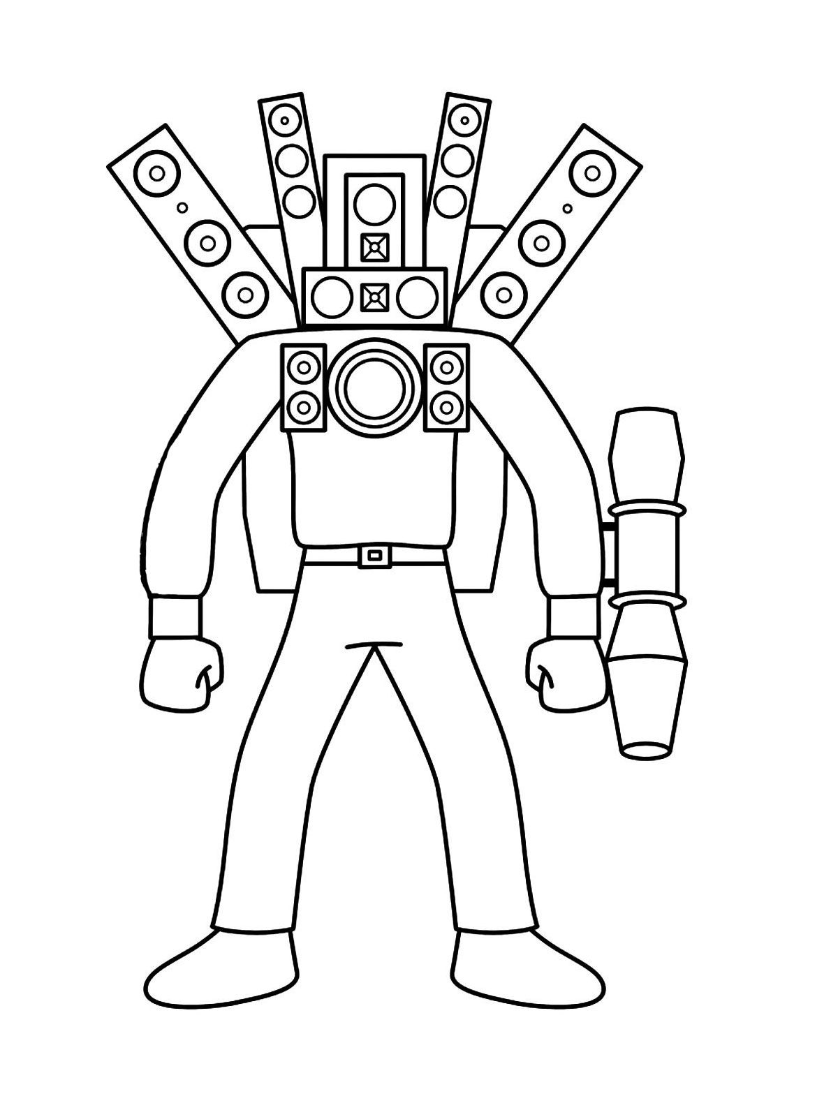 skibidi toilet coloring page