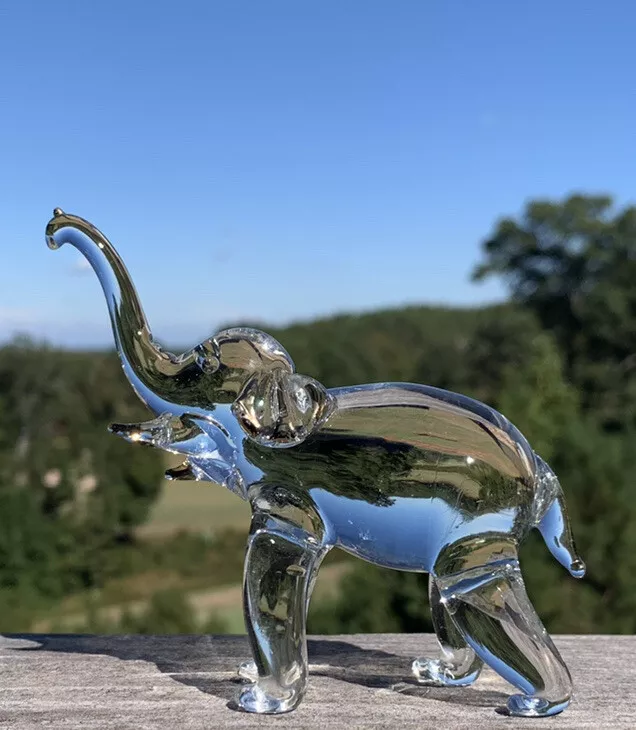 blown glass elephant