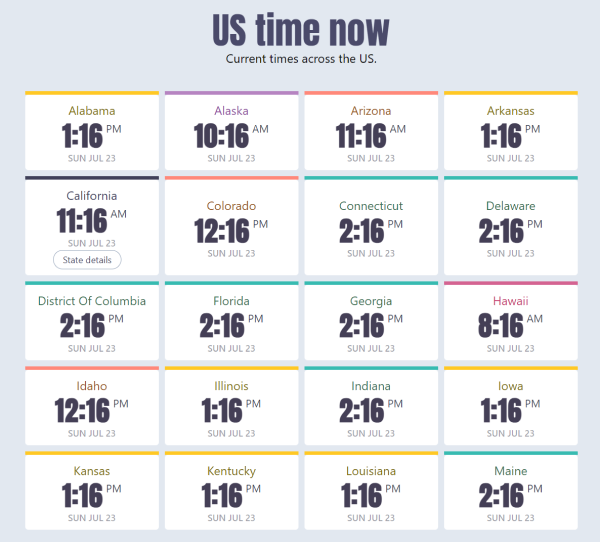 time now in usa