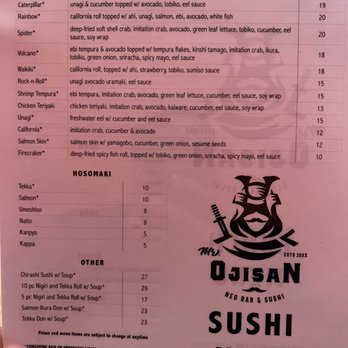 mr ojisan menu