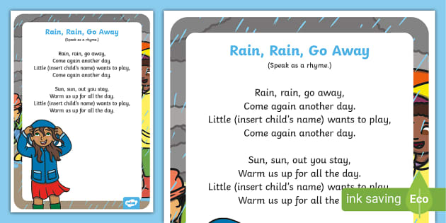 rain nursery songs