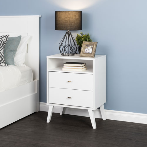 white bedside table canada