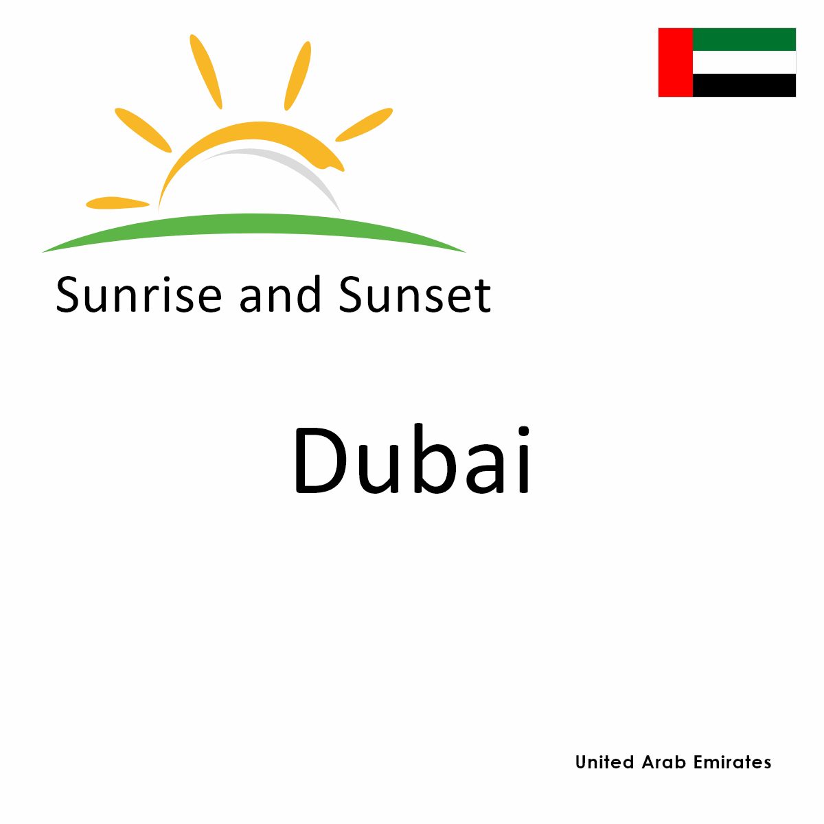 dubai sunrise and sunset time