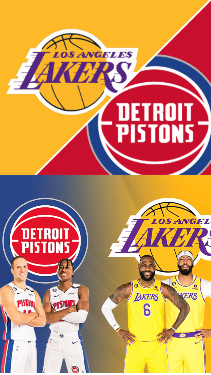 detroit pistons vs lakers match player stats