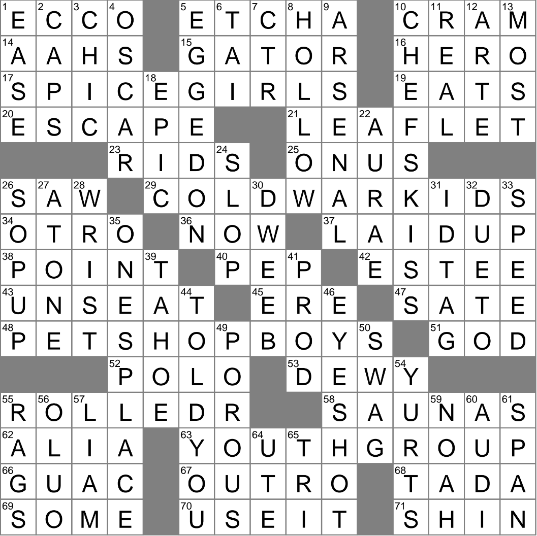 minuscule crossword clue