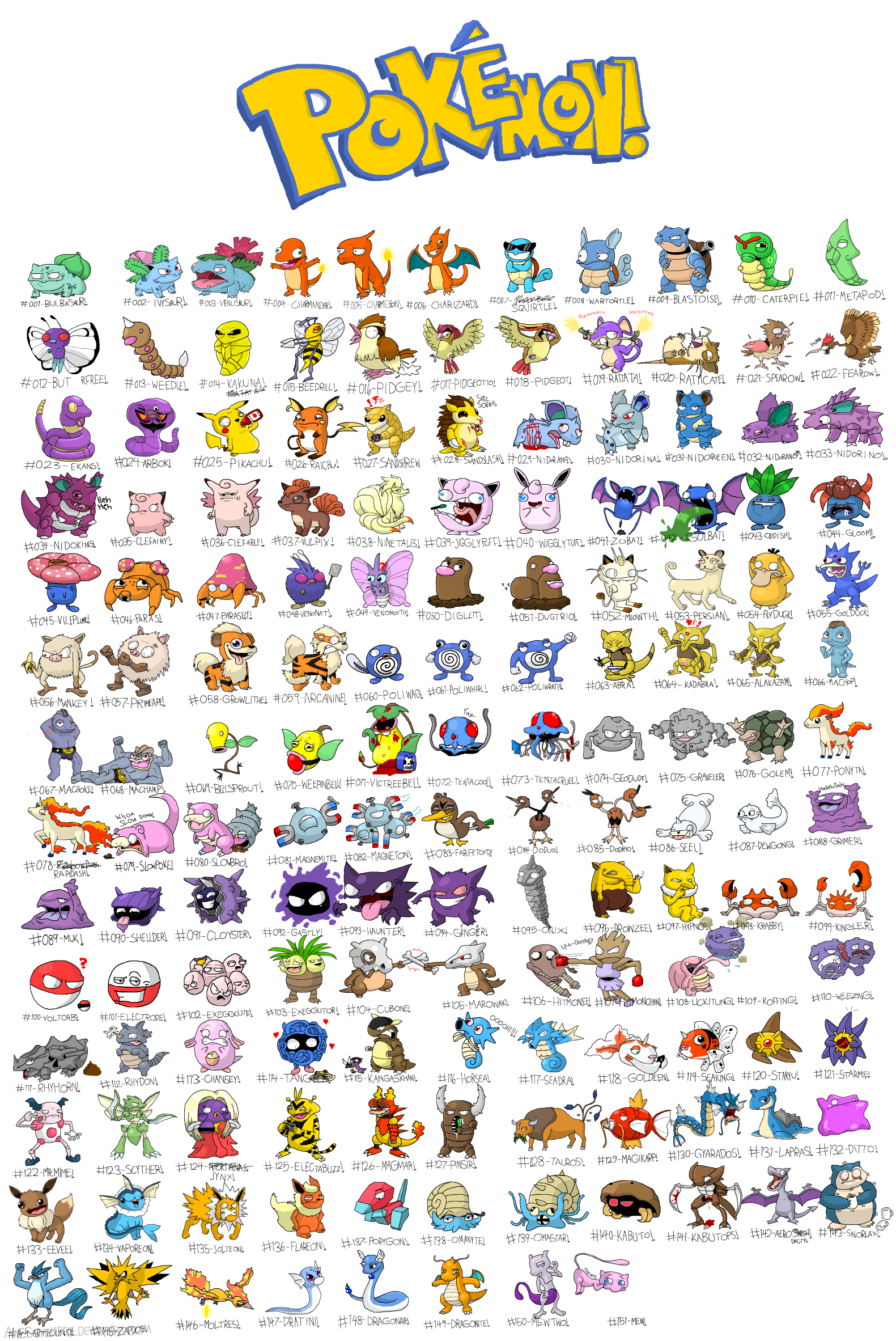 pokemon gen 1 list