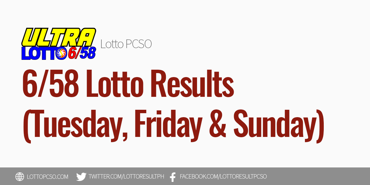 6 58 lotto results