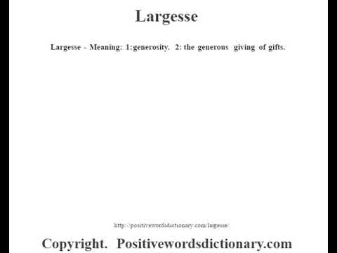 define largesse