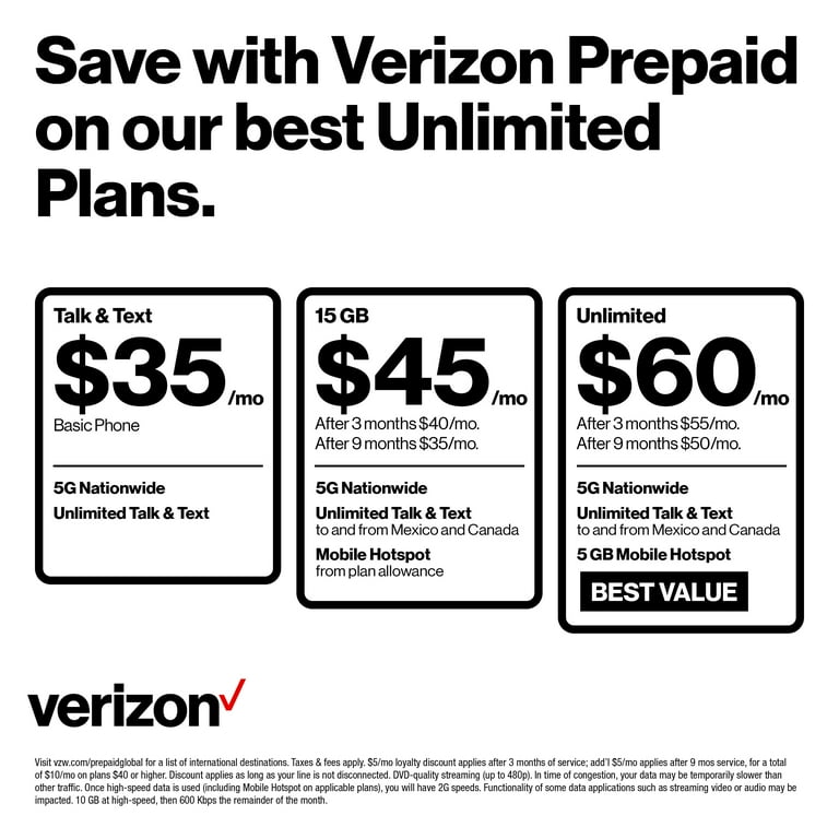 verizon pay as you go phone plans