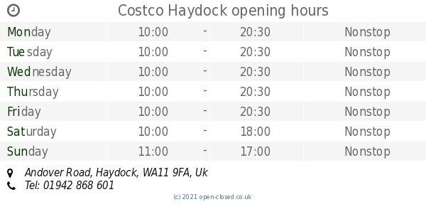 costco uk opening times new years day