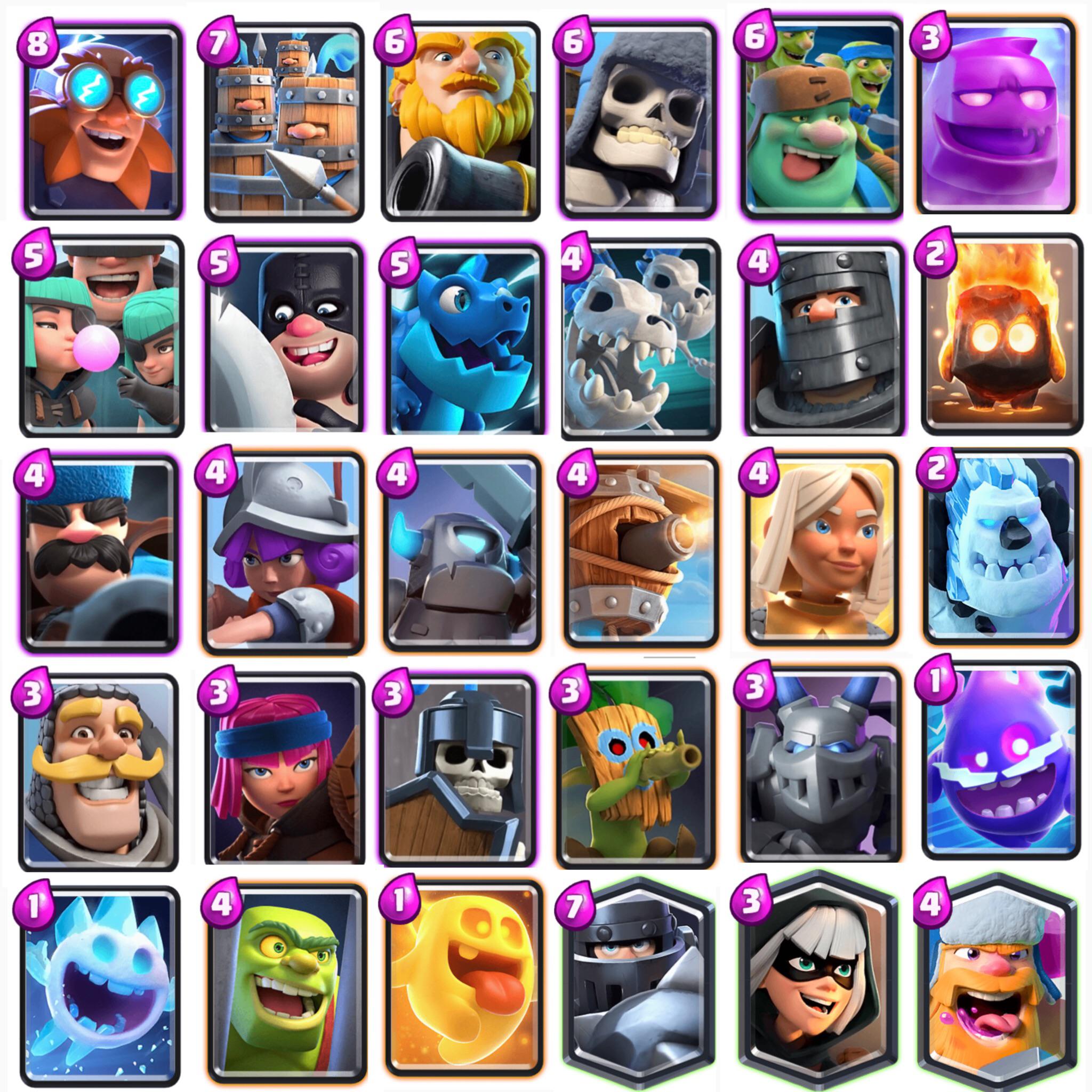 clash royale all troops