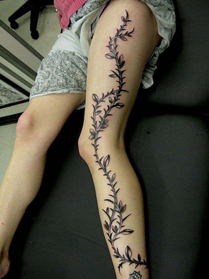 side leg tattoos for females