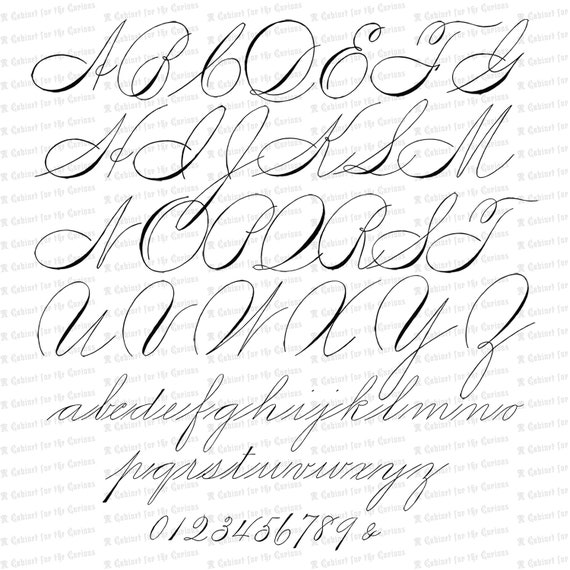 spencerian calligraphy alphabet