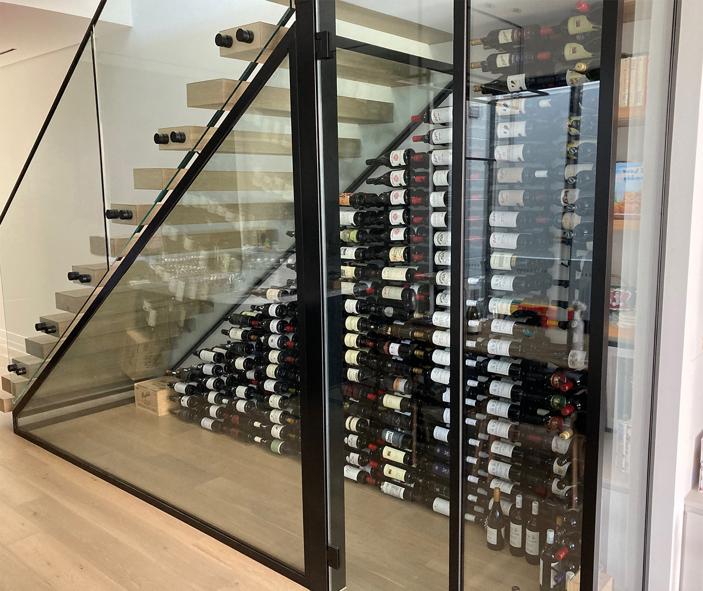 under stair wine storage