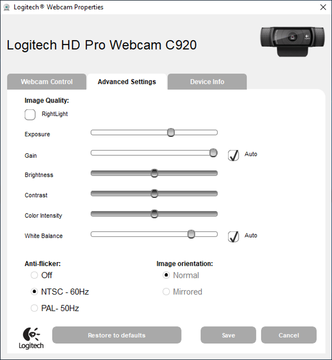 logitech 920 software