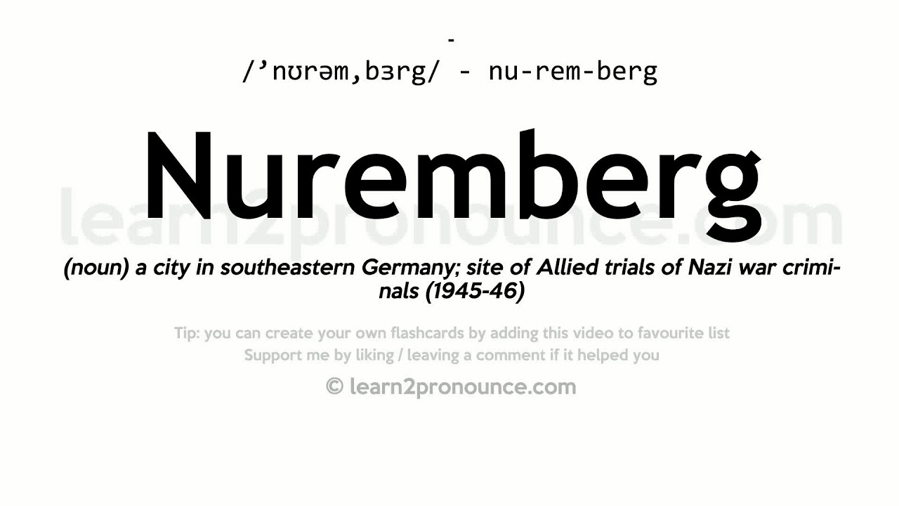 nuremberg pronunciation