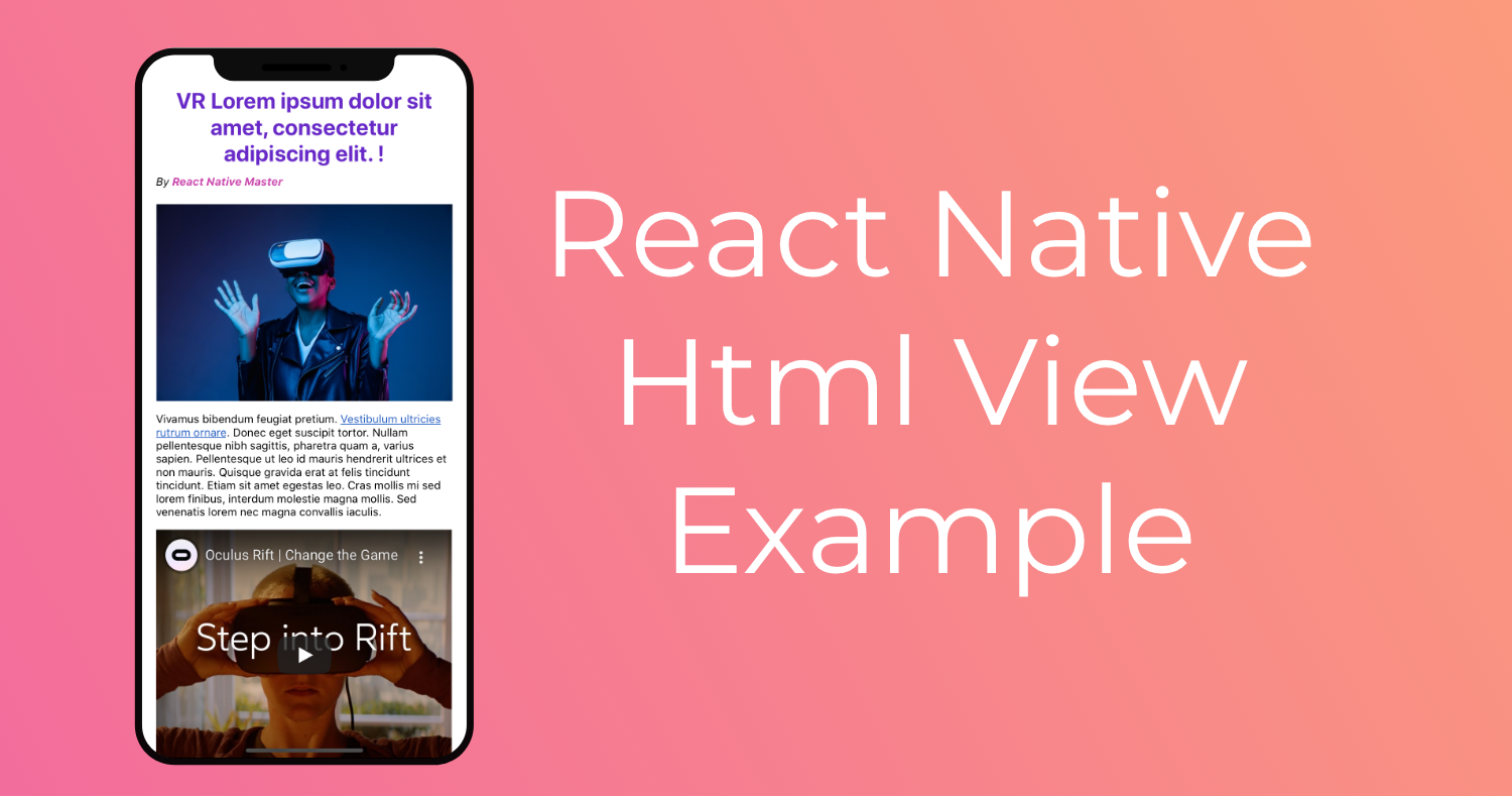 react native htmlview