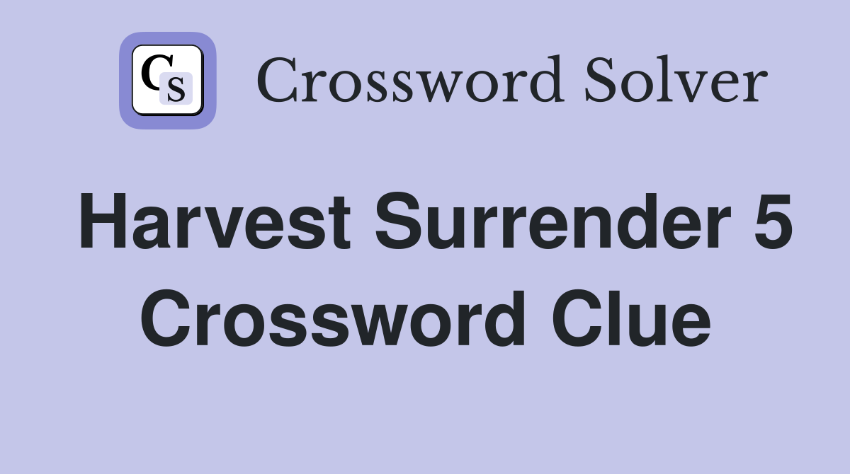 crossword surrender