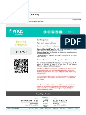 flynas flight ticket