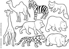 dibujos de animales salvajes para imprimir y colorear