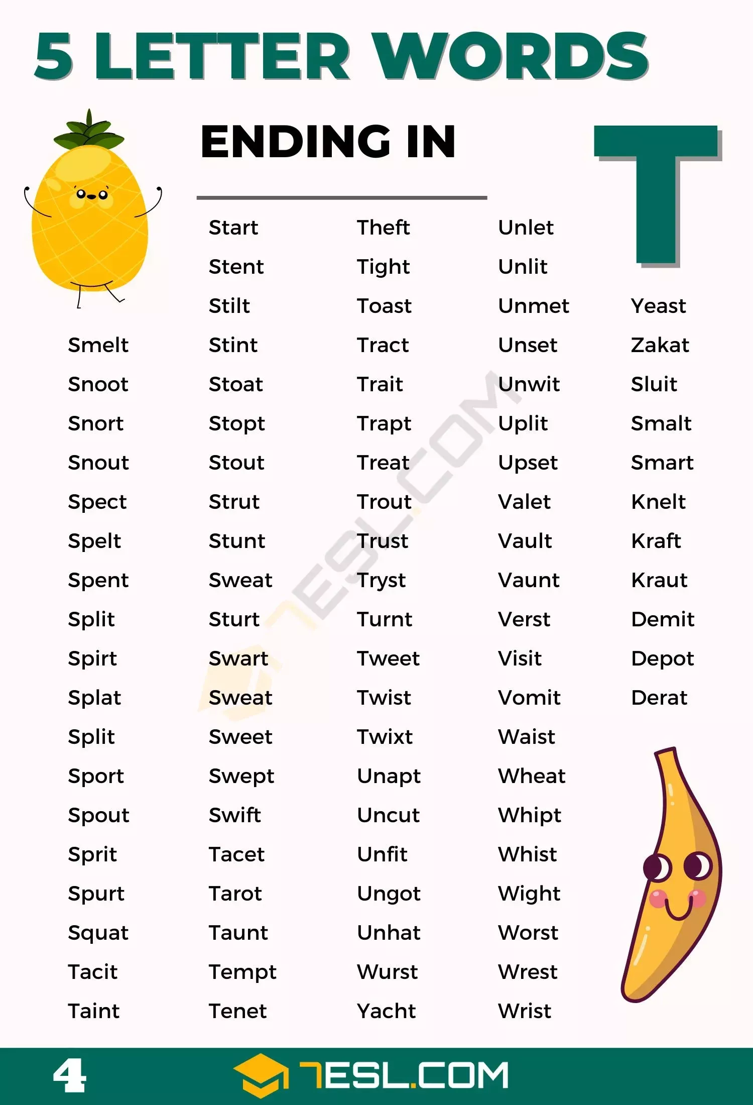 5 letter words starting with t ending with e