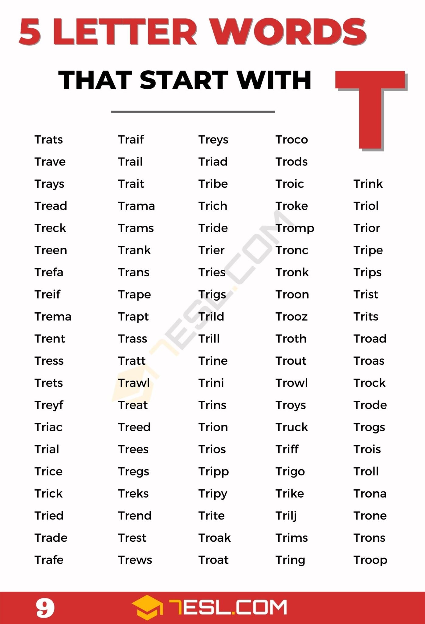 5 letter words starting with ti