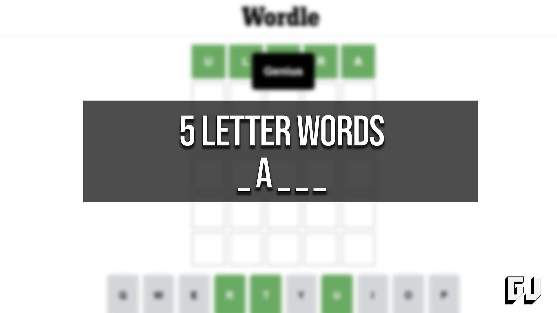 5 letter words with the second letter a