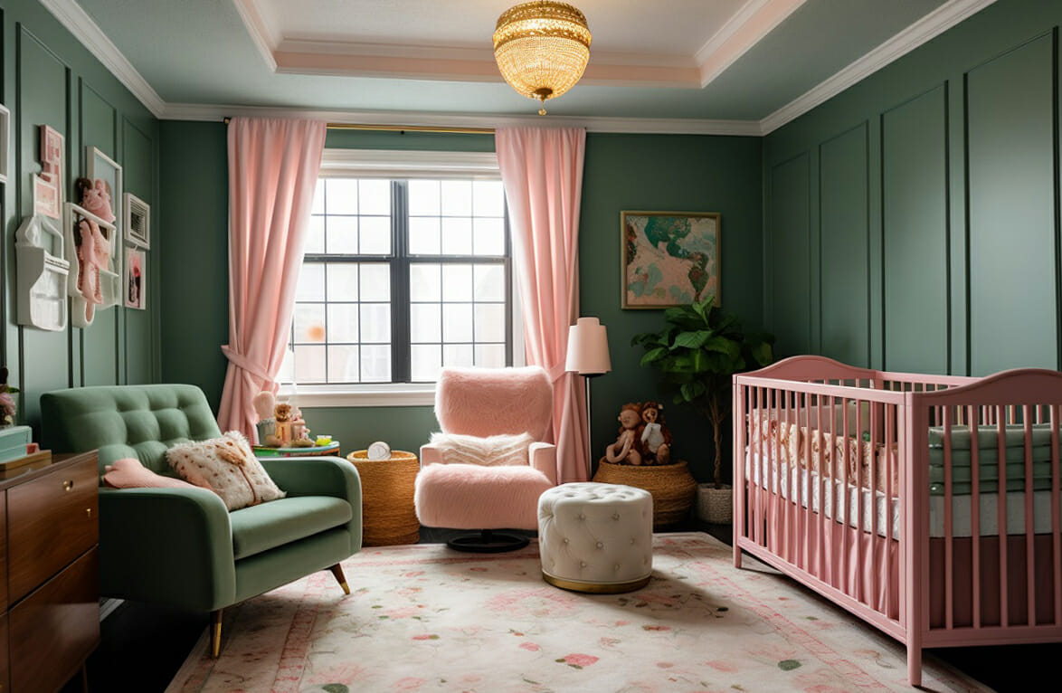 green nursery room ideas