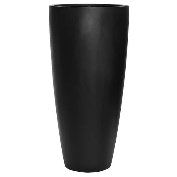 tall black flower pots